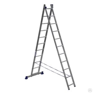 Лестница алюминиевая двухсекционная 5211 (310/506см) (серый) 