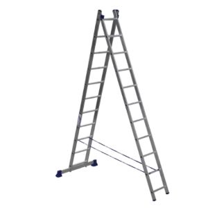 Лестница алюминиевая двухсекционная 5211 (310/506см) (серый)