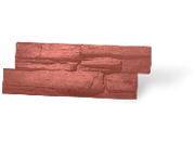 Фасадно-облицовочная плитка "Сланец" 480*190 мм красный
