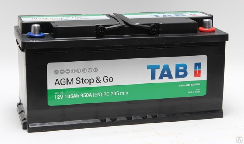 Аккумулятор автомобильный 105. Аккумулятор для машины Tab AGM stop 80ah. Tab AGM stop & go 12v 105ah 950a. Tab 105 Ач AGM. Tab AGM 95.