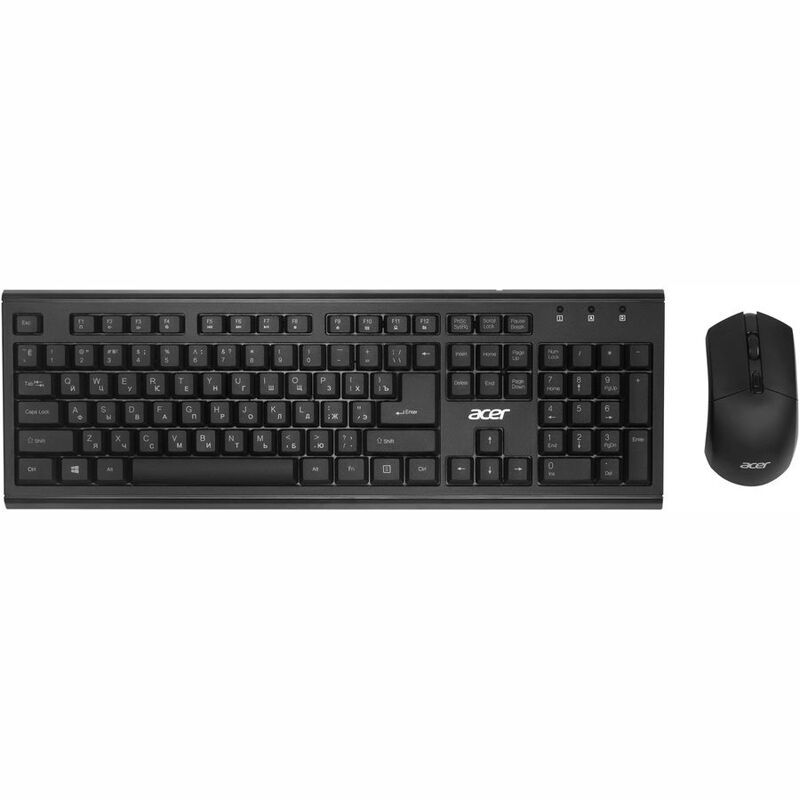 ZL.KBDEE.007, Комплект Клавиатура/мышь Acer OKR120 Беспроводной Чёрный
