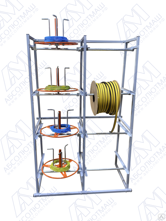 Стеллажи для хранения барабанов с кабелем