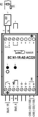 Блок сопряжения NAMUR BC N1-1R-AE-AC220 3