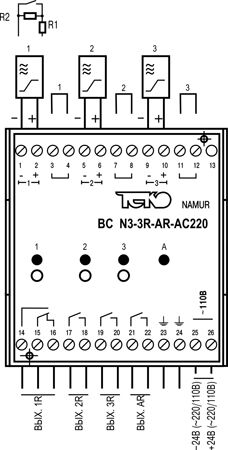 Блок сопряжения NAMUR BC N3-3R-AR-AC220 2