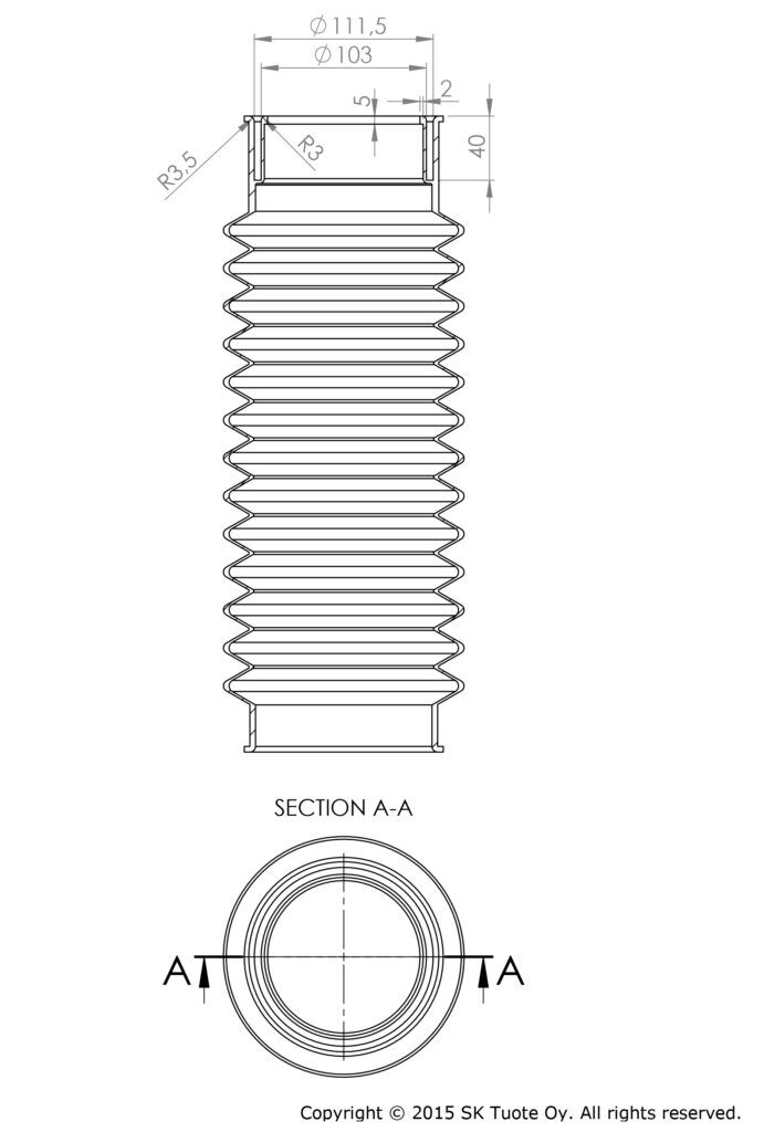 Труба -110 гофрированная VILPE для соединения вентиляционного выхода с канализационным стояком диаметром 110 мм 2
