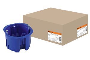 Установочная коробка СП D65х45мм, саморезы, синяя, IP20, TDM ELECTRIC SQ1402-1128