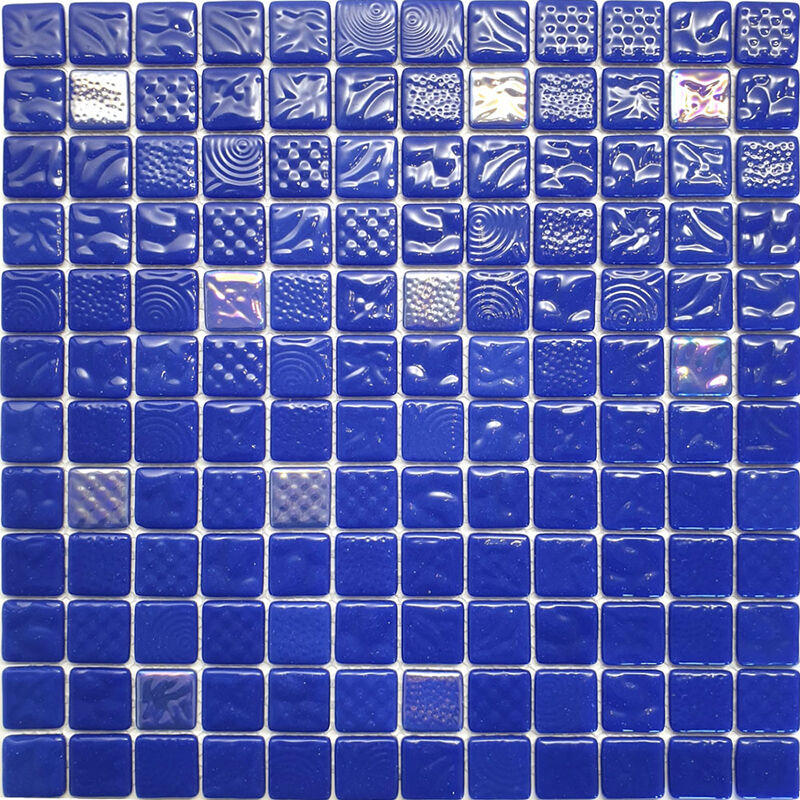 Мозаика стеклянная Natural STP-BL003-L синий, поверхность глянцевая Steppa