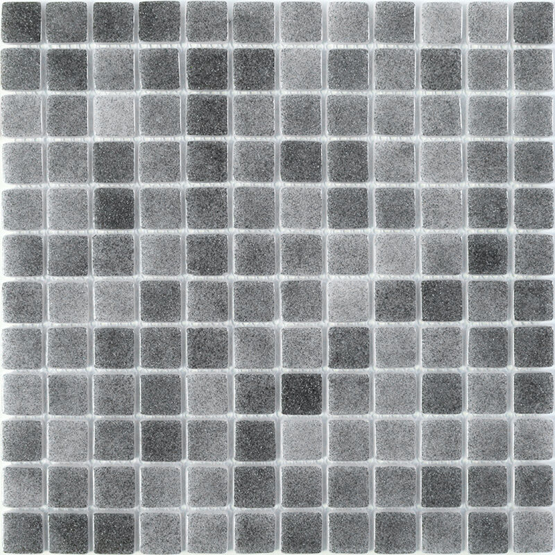 Мозаика стеклянная STP-GR010-S стекло серый, поверхность антислип Steppa противоскользящая