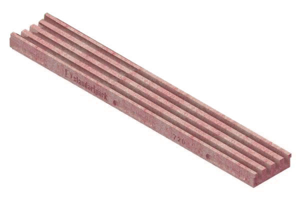 Лоток CompoMax Open Slot «Гребенка» из полимербетона красный шириной 150 мм