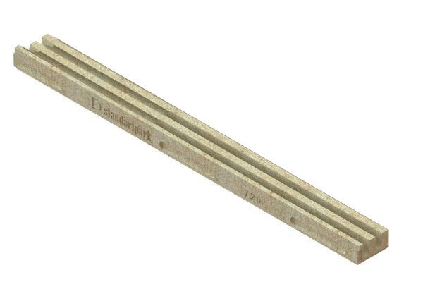 Лоток CompoMax Open Slot «Гребенка» из полимербетона песочный шириной 80 мм