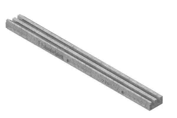 Лоток CompoMax Open Slot «Гребенка» из полимербетона серый шириной 80 мм
