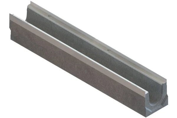 Лотки водоотводные бетонные BetoMax DN100 с внутренним уклоном h125-h230 под решетку кл. E600