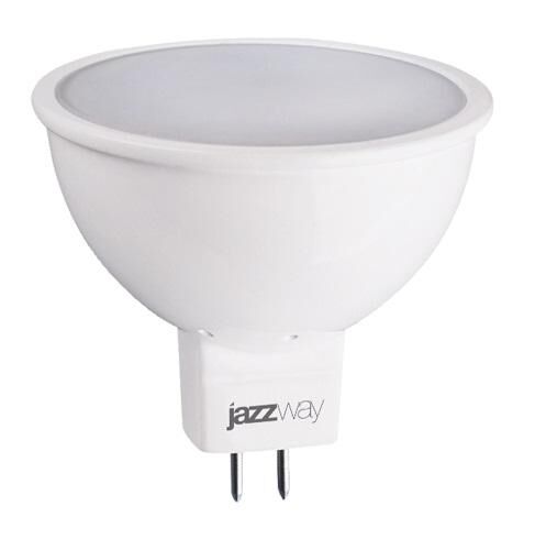 Лампа светодиодная PLED-ECO 5 Вт JCDR MR16 3000К тепл. бел. GU5.3 400лм 220-240В JazzWay 1037077A
