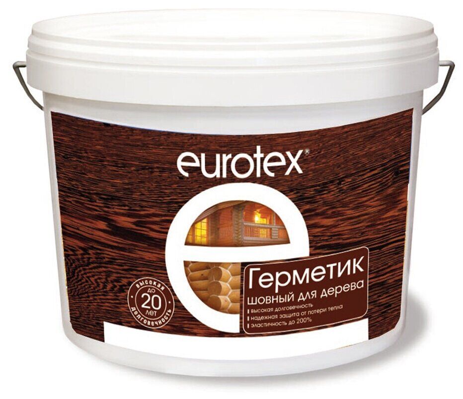 Герметик по дереву шовный EUROTEX сосна 6кг (Рогнеда)