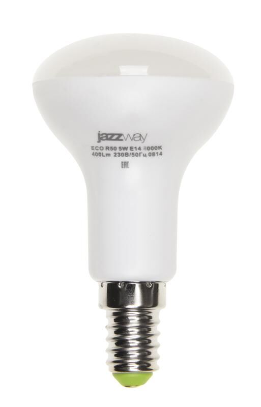 Лампа светодиодная PLED-ECO 5 Вт R50 4000К нейтральный цвет белый E14 400 лм 220-240В JazzWay 1037046A