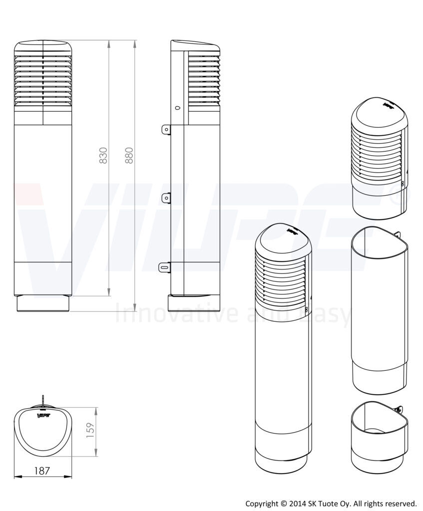 Ремонтный комплект цокольного дефлектора VILPE ROSS 160/160 7