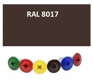 4,2*19 саморез сверло., полусфера с п/ш, цинк RAL8017 коричневый