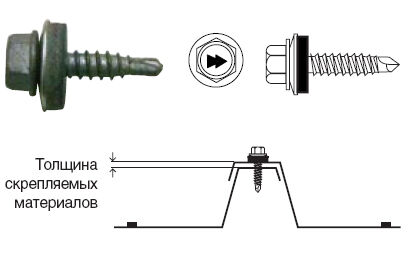 Шуруп для доборных элементов HR-BM-S14 4,8х19 мм Гарпун