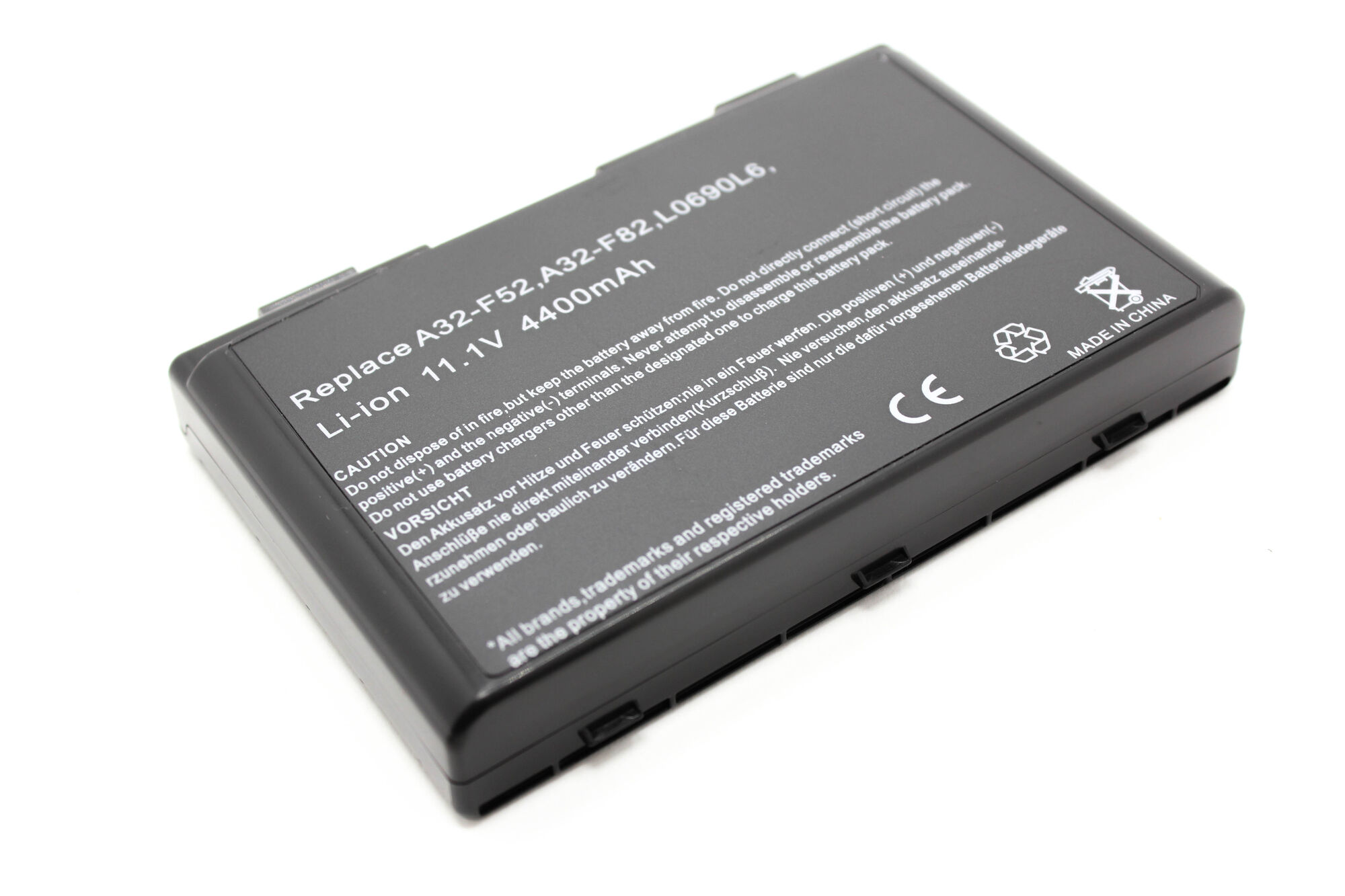 Аккумулятор для Asus K50 K40 K60 K61 K70 (11.1V 4400mAh) p/n: A31-F82 A32-F82 A32-F52