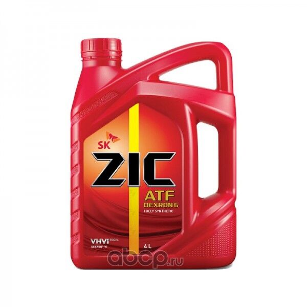 Масло Zic ATF Dexron 6 масло АКПП синтетика, 4 л.