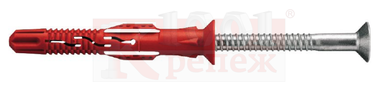 HRD-UGT 14 Дюбель пластиковый рамный HILTI с шурпом с потайной головкой, 14x140/70 мм