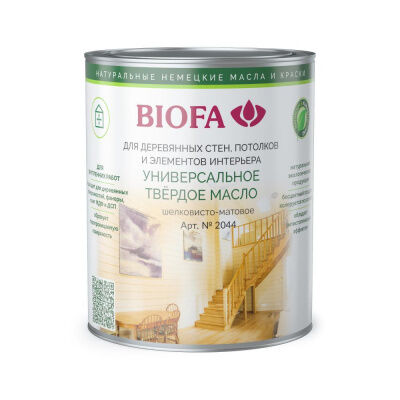 Универсальное твердое масло бесцветное 10л Biofa 2044 48