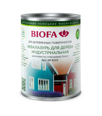 Аквалазурь для дерева индустриальная бесцветная 10л Biofa 8101 48
