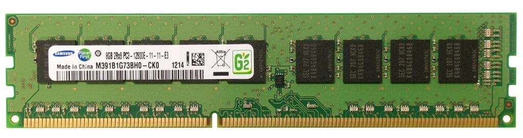 Модуль памяти SAMSUNG M393B1G70BH0-CK0 8GB (1X8GB) 1600MHZ PC3-12800 CL11 REGISTERED SINGLE RANK X8 ECC 1.5V DDR3 SDRAM