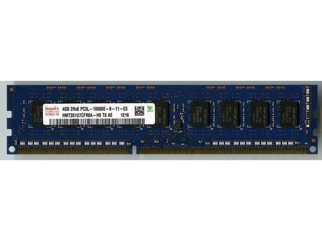 Модуль памяти DDR3 4Gb HMT351U7CFR8A-H9 Unbuffered Hynix PC3l-10600E 1600 UDIMM 2RX8 1,5V Dual Rank