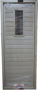 Дверь для бани (липа) со стеклом 1800х700 (с коробкой) 
