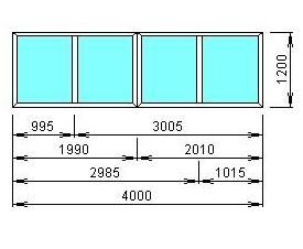 Окно 4000х1200 для Складов и Производственных помещений ПВХ Classic Изготовление любых размеров!