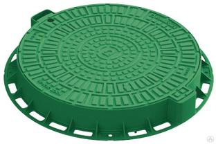 Люк садовый пластиковый зелёный «Лого» 