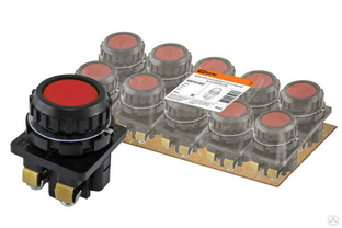 Выключатель кнопочный КЕ 011-У2 исп.3 красный 2р 10A 660B IP40 TDM ELECTRIC 