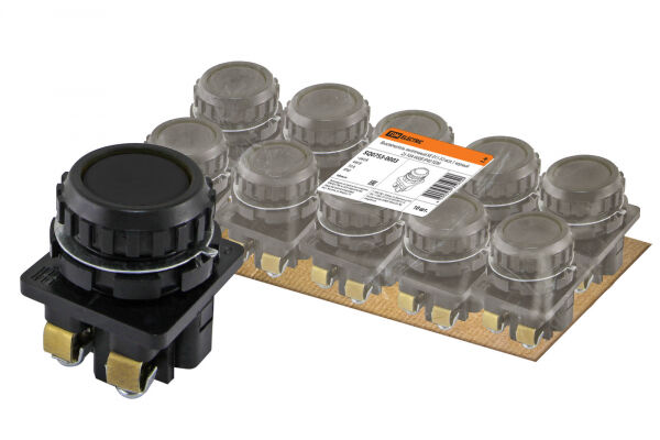 Выключатель кнопочный КЕ 011-У2-исп.1 черный 2з 10A 660B IP40 TDM ELECTRIC
