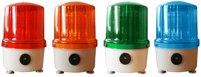 Лампа сигнальная ЛС-5121С (LTD-5121J) (Желтая с сиреной ~220В) зажим-паз крепление плафона: зажим-паз