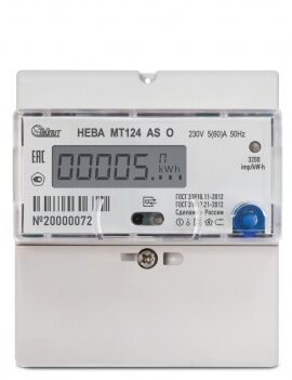 Счетчик электроэнергии НЕВА МТ 124 AS WF1P 5(60)A