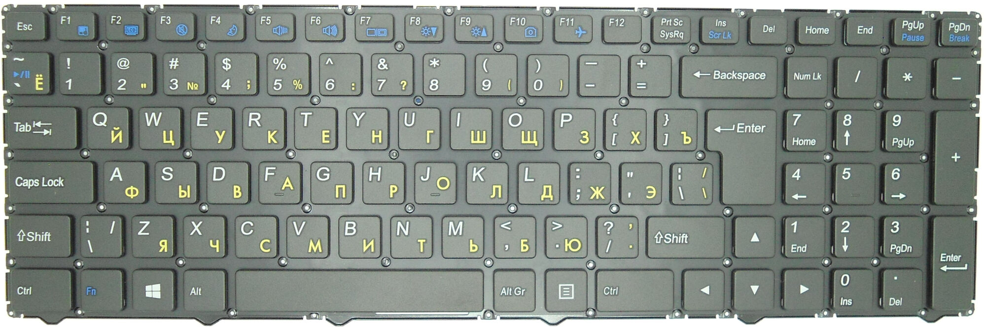 Клавиатура для ноутбука DNS Clevo WA50SFQ WA50SHQ p/n: MP-13Q56SU-4301 6-80-WA500-281-1D DNS / Clevo