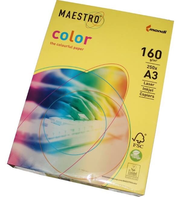 Бумага Mondi Maestro Color 160 г/м2, А3 297x420 мм тренд, 250 листов