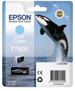 Epson Контейнер с светло-голубыми чернилами T7605 для SC-P600 (C13T76054010)