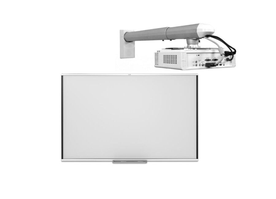 SMART Интерактивная доска SBM777 с пассивным лотком, проектор Vivitek DX273, крепление настенно-потолочное для проектора