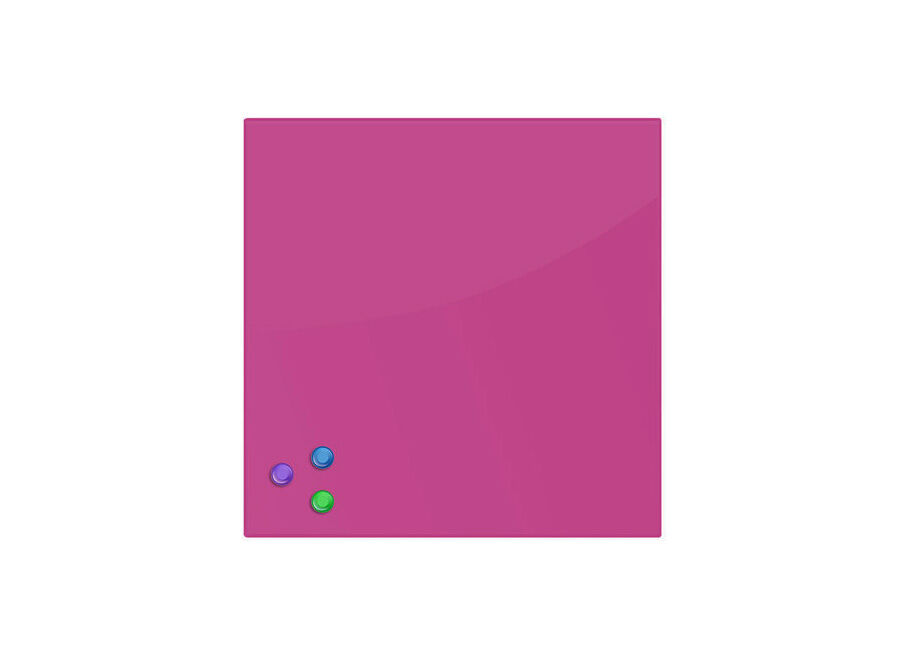 Стеклянная магнитно-маркерная доска Brauberg 45x45 см, розовая, 3 магнита (236742)