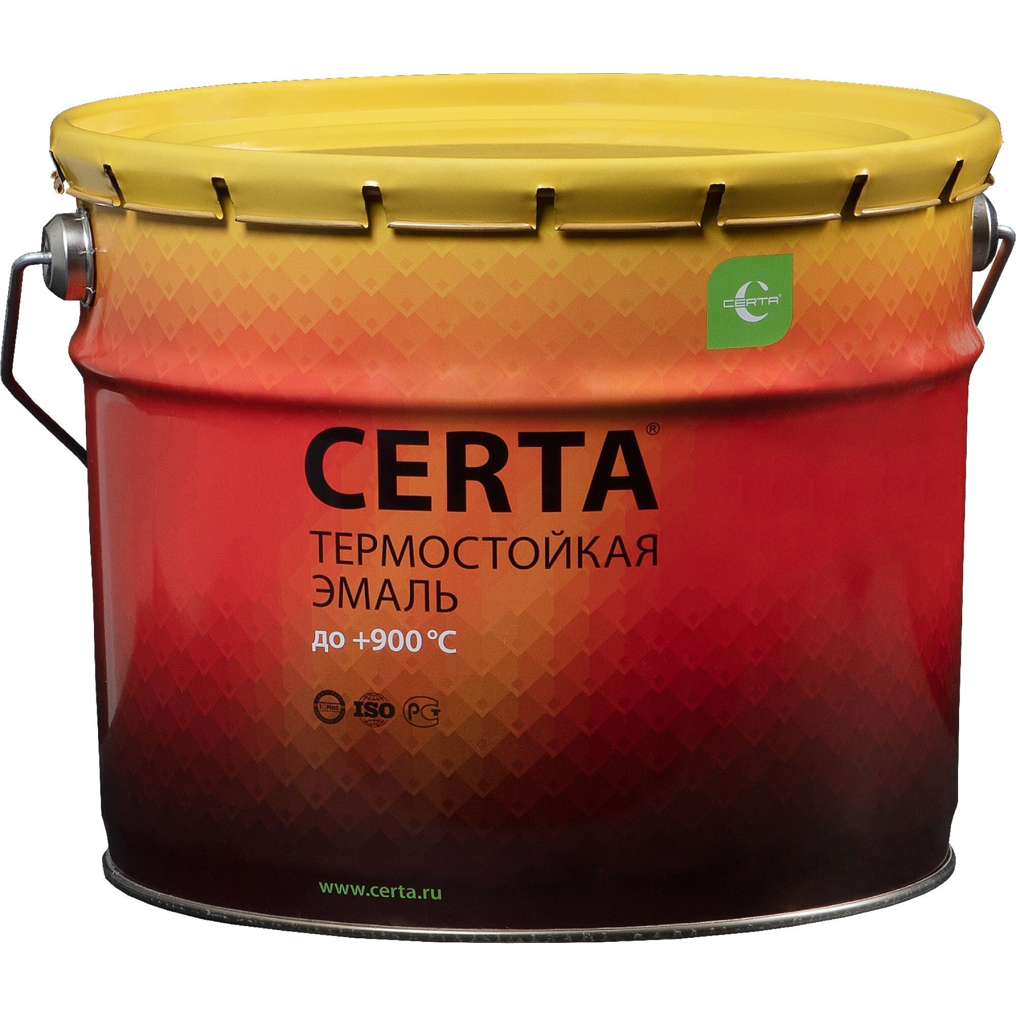 Эмаль термостойкая CERTA-HS, коричневый Premium 10 кг