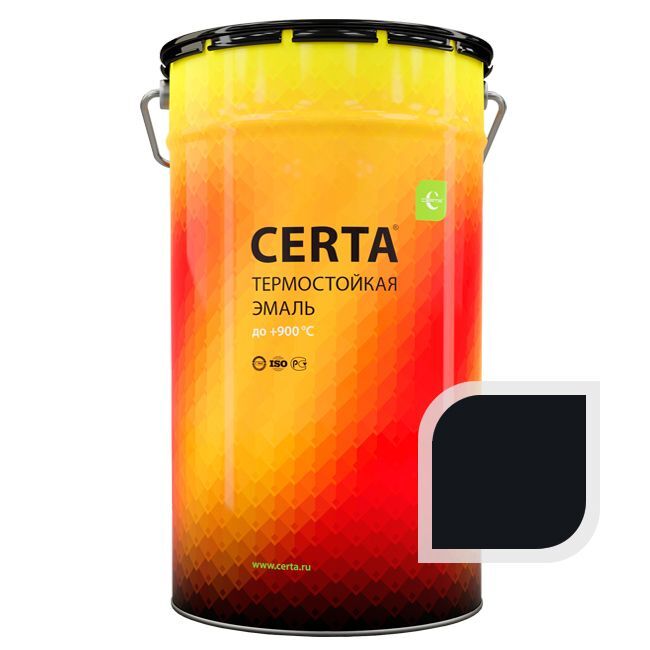 Эмаль термостойкая CERTA-HS, антрацит Standart 25 кг