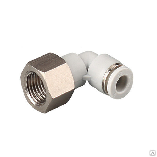 Фитинг пластиковый угловой PLF 8-01 (трубка 8 мм, резьба R1/8"), цена в ...