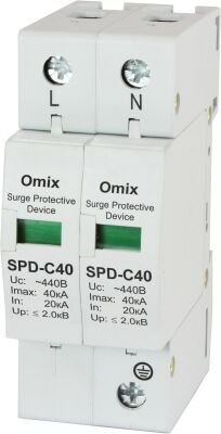 Устройство защиты от импульсных перенапряжений Omix SPD-C40/2-440