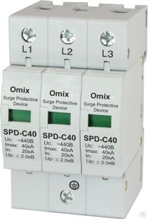 Устройство защиты от импульсных перенапряжений Omix SPD-C40/3-420 