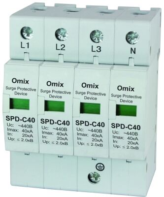 Устройство защиты от импульсных перенапряжений Omix SPD-C40/4-440