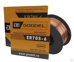 Сварочная проволока GOODEL ER70S-6, 1 мм, омедненная, 5 кг 