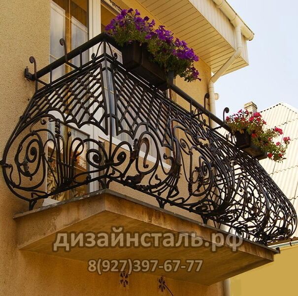 Балкон Кованный с узором Борис