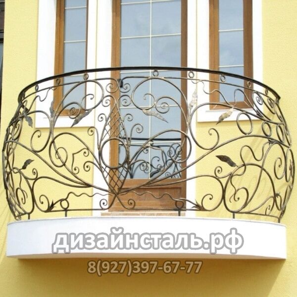 Круглый Кованый балкон Алмаз